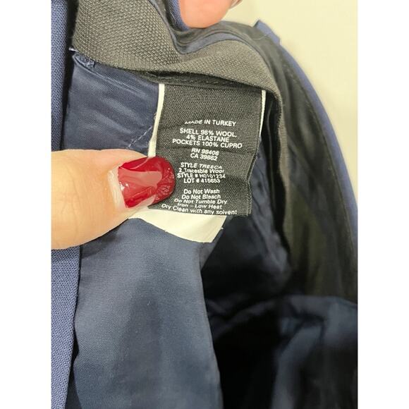 Theory Treeca 2 Traceable Wool Trousers Navy - Picture 6 of 12